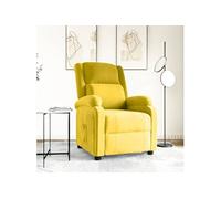 vidaXL Fauteuil inclinable jaune velours
