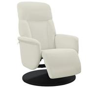 Fauteuil inclinable manuel avec repose-pieds pivotant à 360° en velours | Velours 100 % polyester, cadre en contreplaqué et métal, rembourrage en mousse, capacité de 110 kg, assemblage requis