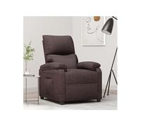 Fauteuil inclinable Marron foncé Tissu