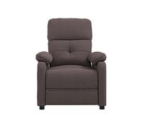 vidaXL Fauteuil inclinable 289667 – Tissu marron foncé à haut dossier