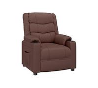 vidaXL Fauteuil inclinable Marron Similicuir