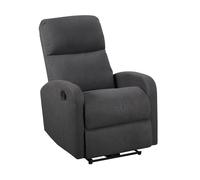 Happy Garden Fauteuil inclinable Max – tissu, inclinaison manuelle, repose-pieds – gris anthracite