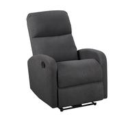 Happy Garden Fauteuil inclinable Max – tissu, inclinaison manuelle, repose-pieds – gris anthracite