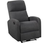 Happy Garden Fauteuil inclinable Max – tissu, inclinaison manuelle, repose-pieds – gris anthracite