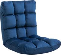 Fauteuil inclinable Moonbite Bodenstuhl 3-en-1, pliable avec dossier réglable en 13 positions, fauteuil relax avec coussin en mousse de 12 cm, convertible en chaise longue et en lit, en polyester, de 