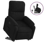 Fauteuil inclinable noir tissu microfibre