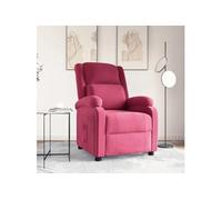 vidaXL Fauteuil inclinable rouge bordeaux velours