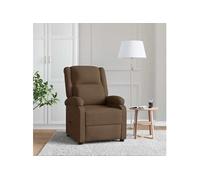 vidaXL Fauteuil inclinable Marron Tissu