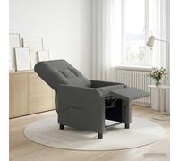 vidaXL Fauteuil inclinable Marron foncé Tissu