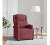 vidaXL Fauteuil inclinable Rouge bordeaux Tissu