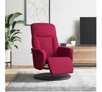 Fauteuil inclinable - vidaXL - velours - rouge bordeaux - 71 x 91 x 105,5 cm - pivotant à 360° - repose-pied intégré - confortable@9