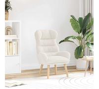 Fauteuil individuel - vidaXL - Siège intérieure - Chaise relaxation - tissu sherpa - crème - 69 x 74 x 93 cm@cgf99c