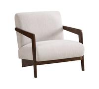 Habitat et Jardin – Fauteuil intérieur scandinave – Lena – Bois et tissu – Beige