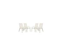 Habitat et Jardin – Fauteuil de jardin Textilène – Cordoba Phoenix – Écru – Lot de 4