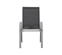 Fauteuil Jardin Textilène Cordoba - Phoenix - Gris Foncé/Argenté - Lot De 4 Gris