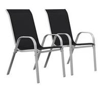 Fauteuil jardin Textilène Cordoba - Phoenix - Noir - Lot de 2 Noir. G