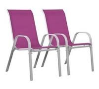 Fauteuil jardin Textilène "Cordoba" - Phoenix - Rose - Lot de 2 8 G