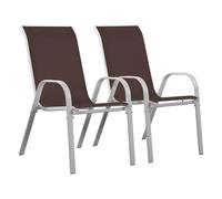 Fauteuil jardin Textilène [ ]Cordoba[ ] - Phoenix - Taupe - Lot de 2