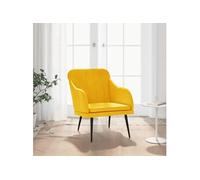 vidaXL Fauteuil - Jaune Velours