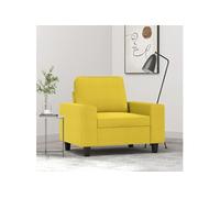 vidaXL Fauteuil Jaune clair 60 cm Tissu