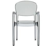 Fauteuil JOKER empilable / Gris Transparent