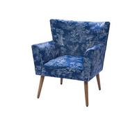 Fauteuil Léon Achille - - Bleu - Velours