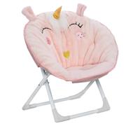 Fauteuil Licorne pour Enfant en Tissu Rose Clair - Atmosphera