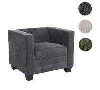 Fauteuil Lille chaise longue tissu chenille (260 g/m²) gris foncé