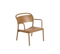 Muuto Fauteuil lounge Linear Steel Burnt orange