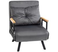 Fauteuil-lit HOMCOM, canapé 1 place convertible, fauteuil relax avec coussin de dossier