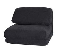 Fauteuil-lit HWC-E68, Canapé-lit Fauteuil fonctionnel Fauteuil pliant Fauteuil relax, tissu/textile gris foncé
