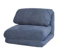 Fauteuil-lit HWC-E68, Canapé-lit Fauteuil fonctionnel Fauteuil pliant Relax, tissu/textile bleu clair