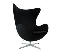 Fauteuil L'Oeuf/ Egg Chair™ étoffe satin polished aluminium base