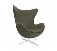 Fauteuil L'Oeuf/ Egg Chair™ étoffe satin polished aluminium base