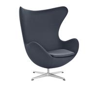 Fauteuil L'Oeuf/ Egg Chair™ étoffe satin polished aluminium base