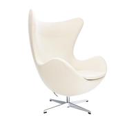Fauteuil L'Oeuf/ Egg™ étoffe satin polished aluminium base