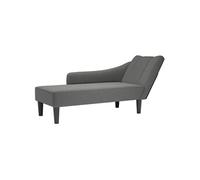 Fauteuil long avec accoudoir vidaXL gris foncé