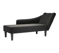 vidaXL Fauteuil long avec accoudoir droit 4009802 - tissu polyester noir