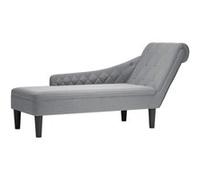 VIDAXL Fauteuil long avec accoudoir droit - Gris clair