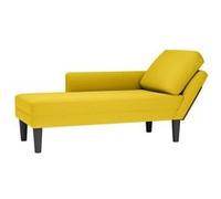 VIDAXL Fauteuil long - Jaune velours