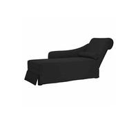 vidaXL Fauteuil long avec traversin et accoudoir droit noir velours