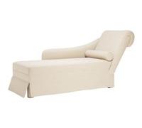 vidaXL Fauteuil long avec traversin et accoudoir droit rose lin