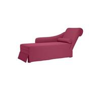 vidaXL Fauteuil long avec traversin et accoudoir droit rouge bordeaux