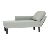 vidaXL Fauteuil long et coussin et accoudoir droit gris clair velours