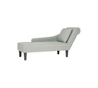 Fauteuil long et coussin et accoudoir droit gris foncé velours fauteuil vidaXL