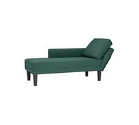 vidaXL Fauteuil long et coussin et accoudoir droit vert foncé velours