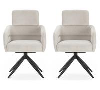 Fauteuil Lot de 2 F. Aixa pivotant gris clair