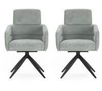 Fauteuil Lot de 2 F. Aixa pivotant turquoise