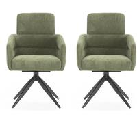 Fauteuil Lot de 2 F. Aixa pivotant vert