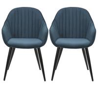Fauteuil Lot de 2 F. Bari bleu figuerolles velours cotelé